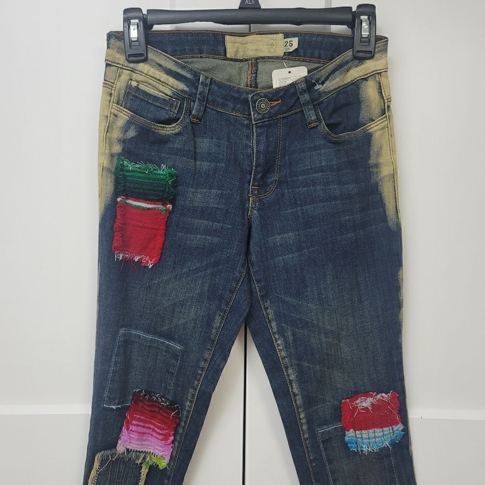 Free People patch jeans, size 25 - Picture 4 of 8